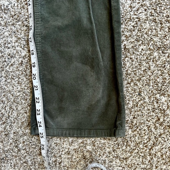 Mango Olive Green Corduroy Boot Cut Pants Size 2 - Picture 8 of 11